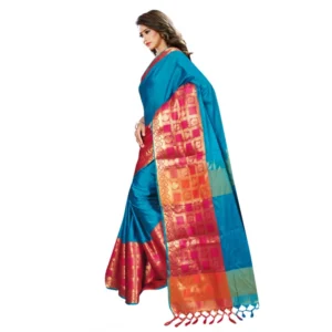 53925197362_e1ec258d57_o_d-1000x1000-1.webp Generic Women's Jacquard Woven Saree With Unstitched Blouse 5.5Mtr (Multicolor)