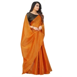53925204312_4c113b36cf_o_d-1000x1000-1.webp Generic Women's Cotton Silk Self Design Saree With Unstitched Blouse 5.5Mtr (Orange)
