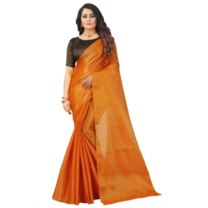 53925204327_6310b3dbf5_o_d-1000x1000-1.webp Generic Women's Cotton Silk Self Design Saree With Unstitched Blouse 5.5Mtr (Orange)