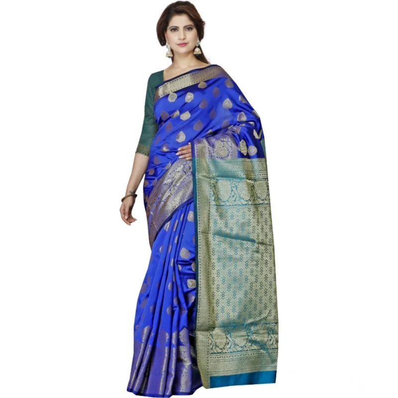 53926092986_490c074072_o_d-1000x1000-1.webp Generic Women's Jacquard Woven Saree With Unstitched Blouse 5.5Mtr (Blue)