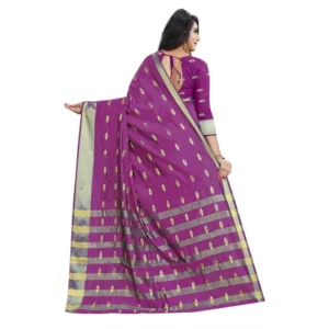 53926093141_92c7759389_o_d-1000x1000-1.webp Generic Women's Silk Blend Woven Saree With Unstitched Blouse 5.5Mtr (Pink)