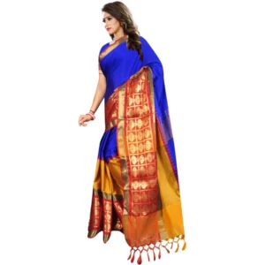 53926093246_5320ab5fa6_o_d-1000x1000-1.webp Generic Women's Jacquard Woven Saree With Unstitched Blouse 5.5Mtr (Blue)