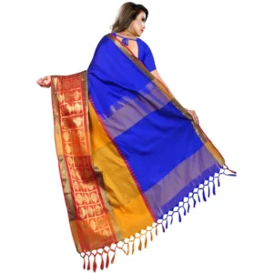 53926341163_09df54398f_o_d-1000x1000-1.webp Generic Women's Jacquard Woven Saree With Unstitched Blouse 5.5Mtr (Blue)