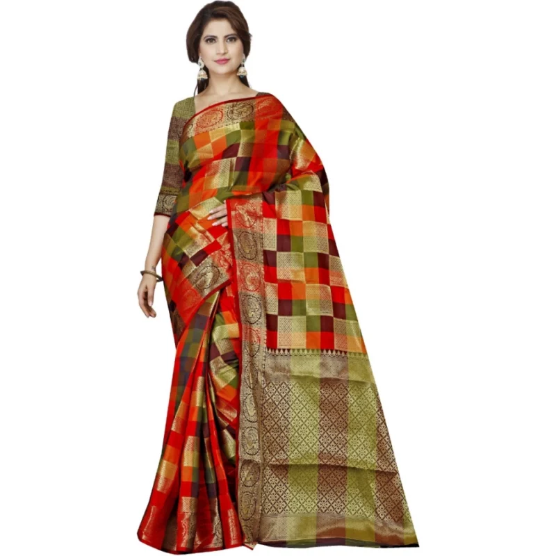 53926348618_d7e6c3c93f_o_d-1000x1000-1.webp Generic Women's Jacquard Woven Saree With Unstitched Blouse 5.5Mtr (Multicolor)