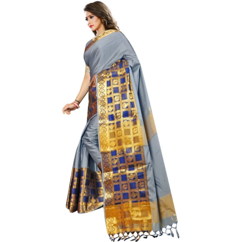 53926545535_784963c00c_o_d-1000x1000-1.webp Generic Women's Jacquard Woven Saree With Unstitched Blouse 5.5Mtr (Light Blue)