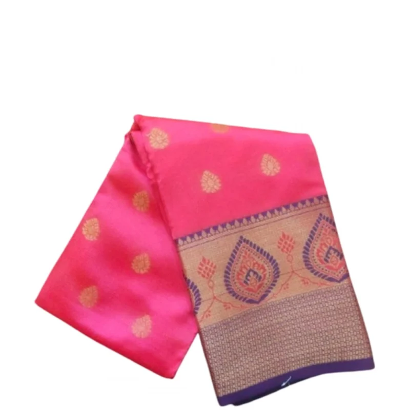 53937487801_97353a97e4_o_d-1000x1000-1.webp Generic Women's Silk Blend Woven Saree With Unstitched Blouse 5.5Mtr (Pink)