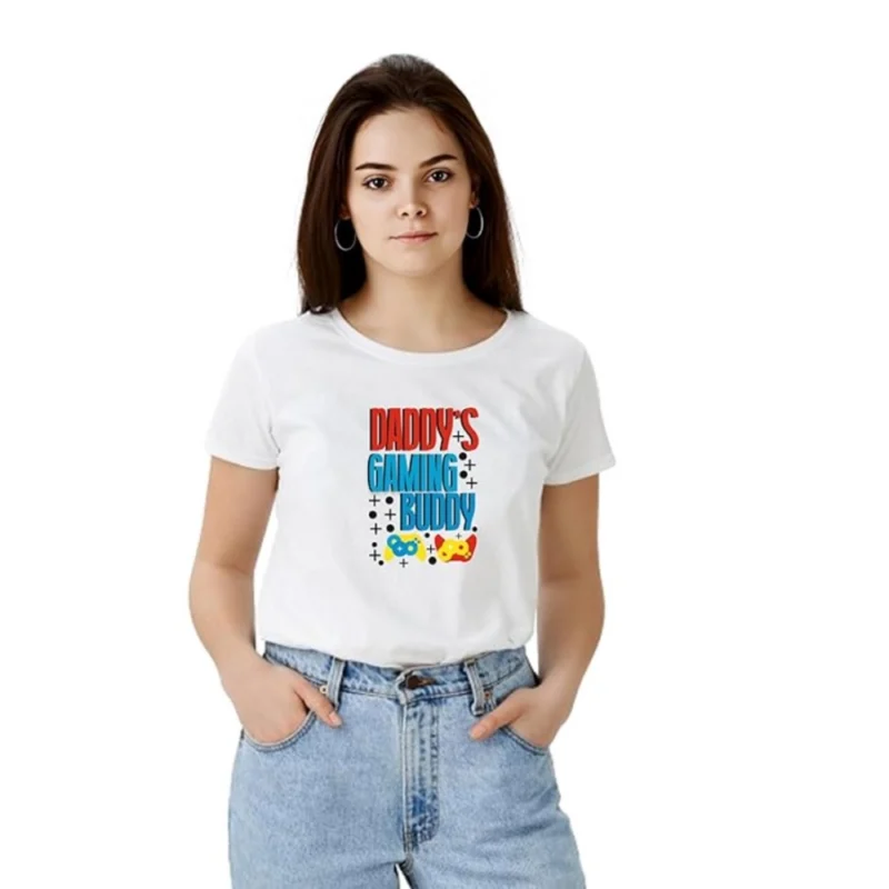 54009430882_28168cf556_o_d-1000x1000-1.webp Generic Women's Polyester Solid Printed Round Neck Half Sleeve T-shirt (White)