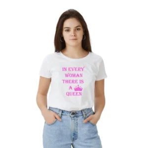 54010333756_9609da801f_o_d-1000x1000-1.webp Generic Women's Polyester Solid Printed Round Neck Half Sleeve T-shirt (White)