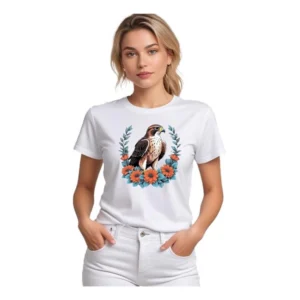 54010333876_c119f2efa3_o_d-1000x1000-1.webp Generic Women's Polyester Solid Printed Round Neck Half Sleeve T-shirt (White)