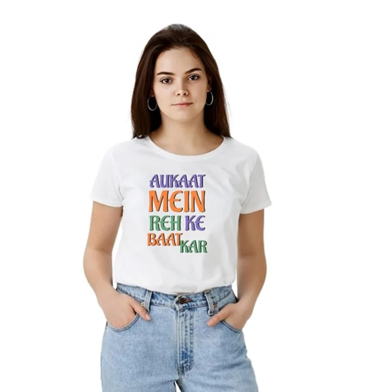 54010333936_d8362065ca_o_d-1000x1000-1.webp Generic Women's Polyester Solid Printed Round Neck Half Sleeve T-shirt (White)