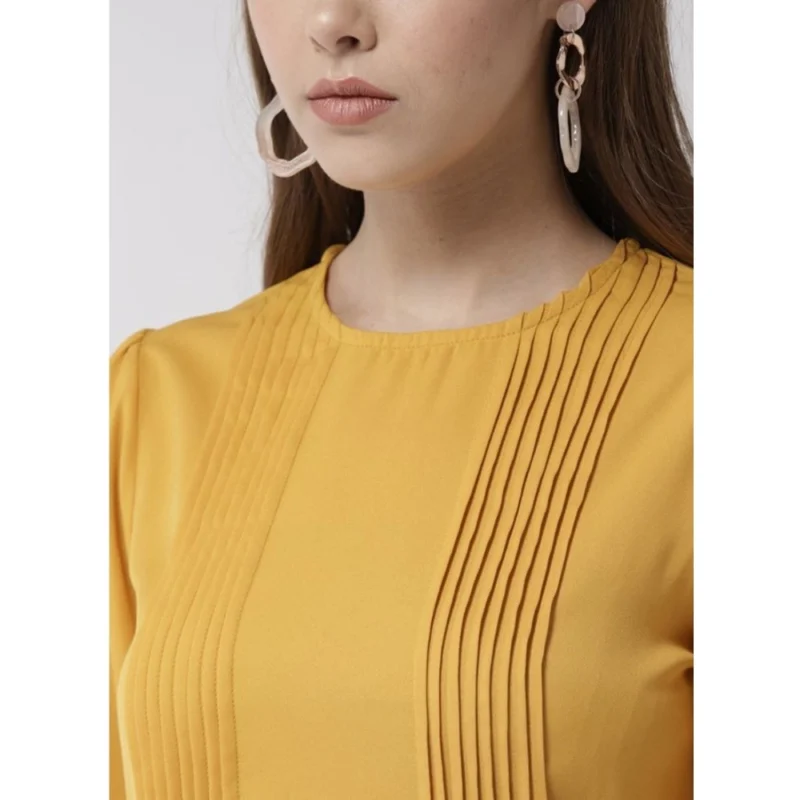 54034027792_e241363461_o_d-1000x1000-1.webp Generic Women's Polyester Pintuck Long Sleeves Below Knee Dress (Yellow)