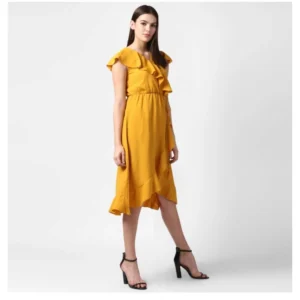54034033392_3278184416_o_d-1000x1000-1.webp Generic Women's Polyester Ruffled Cap Sleeve Knee-Length Dress (Yellow)
