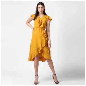 54034033417_f597bc9ba5_o_d-1000x1000-1.webp Generic Women's Polyester Ruffled Cap Sleeve Knee-Length Dress (Yellow)