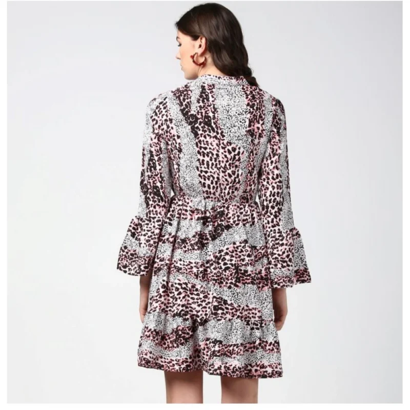 54034891891_77ceb298e4_o_d-1000x1000-1.webp Generic Women's Polyester Animal Print Bell Sleeve Above Knee Dress (Pink - Black)