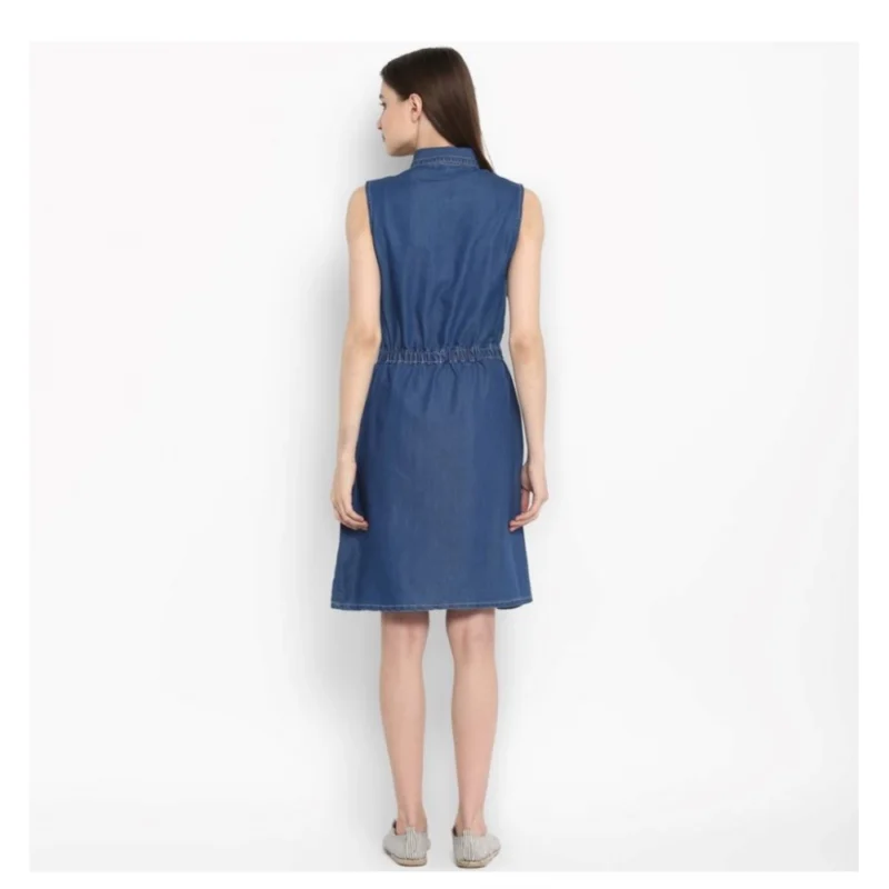 54034892626_ce27268176_o_d-1000x1000-1.webp Generic Women's Denim Solid Sleeveless Above Knee Dress (Blue)