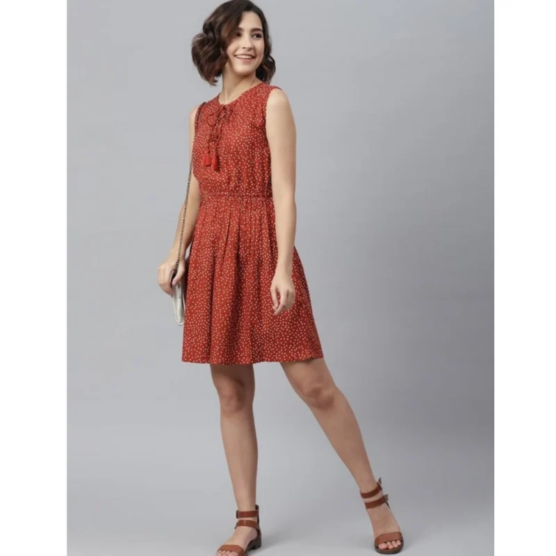 54034896671_7cb81c06be_o_d-1000x1000-1.webp Generic Women's Rayon Polka Sleeveless Above Knee Dress (Rust)