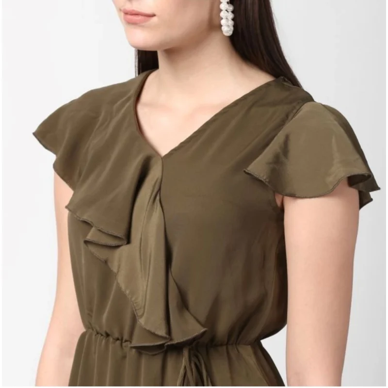 54034897346_14b48bf0bb_o_d-1000x1000-1.webp Generic Women's Polyester Ruffled Cap Sleeve Knee-Length Dress (Olive)
