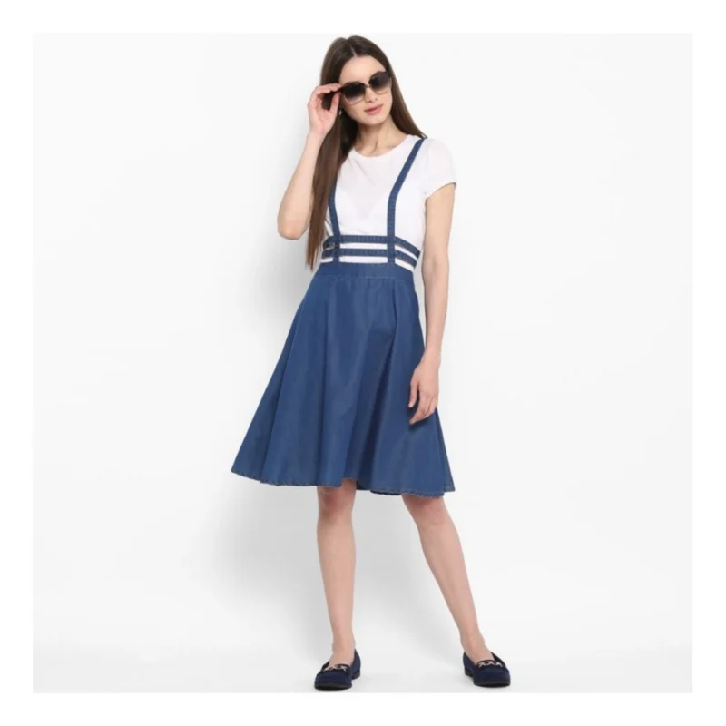54035143238_3a86b26003_o_d-1000x1000-1.webp Generic Women's Denim Solid Shoulder Straps Below Knee Dress (Blue)