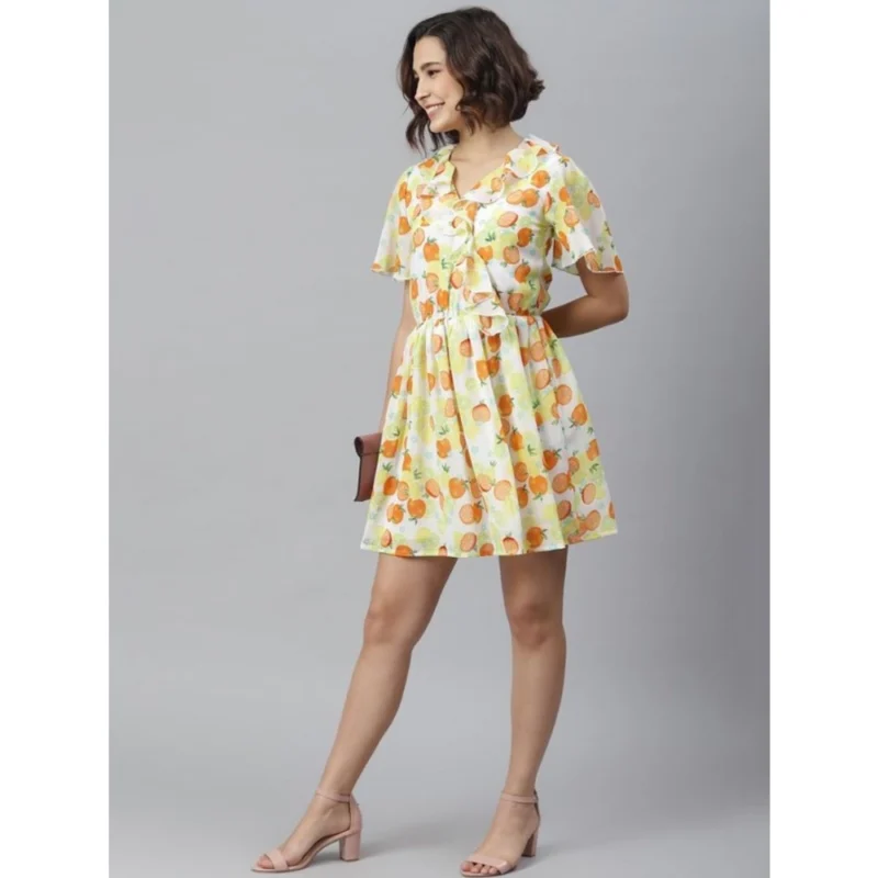 54035147988_8df869800a_o_d-1000x1000-1.webp Generic Women's Polyester Printed Flutter Above Knee Dress (Yellow - Orange)