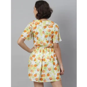 54035228919_5f0ca10980_o_d-1000x1000-1.webp Generic Women's Polyester Printed Flutter Above Knee Dress (Yellow - Orange)