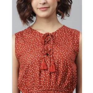 54035229344_0aa53535a2_o_d-1000x1000-1.webp Generic Women's Rayon Polka Sleeveless Above Knee Dress (Rust)
