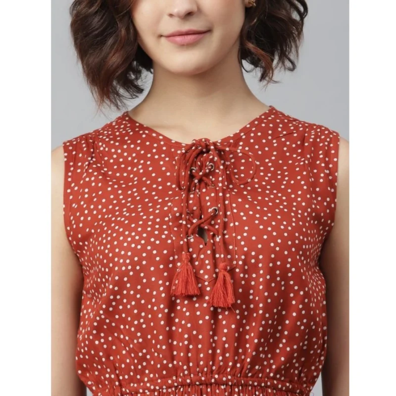 54035229344_0aa53535a2_o_d-1000x1000-1.webp Generic Women's Rayon Polka Sleeveless Above Knee Dress (Rust)