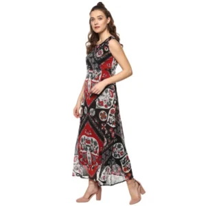 54035343605_b0365e338d_o_d-1000x1000-1.webp Generic Women's Polyester Printed Sleeveless Dress (Red - Black)