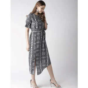 54035347315_5fd963c311_o_d-1000x1000-1.webp Generic Women's Polyester Animal Print Short Sleeve Knee-Length Dress (Black - White)