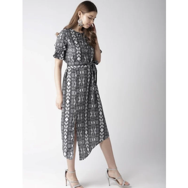 54035347315_5fd963c311_o_d-1000x1000-1.webp Generic Women's Polyester Animal Print Short Sleeve Knee-Length Dress (Black - White)