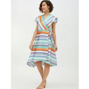 54038322817_39385d2a9c_o_d-1000x1000-1.webp Generic Women's Satin Striped Short Sleeve Knee-Length Dress (Multicolor)