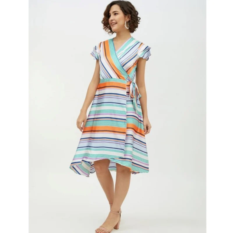54038322817_39385d2a9c_o_d-1000x1000-1.webp Generic Women's Satin Striped Short Sleeve Knee-Length Dress (Multicolor)