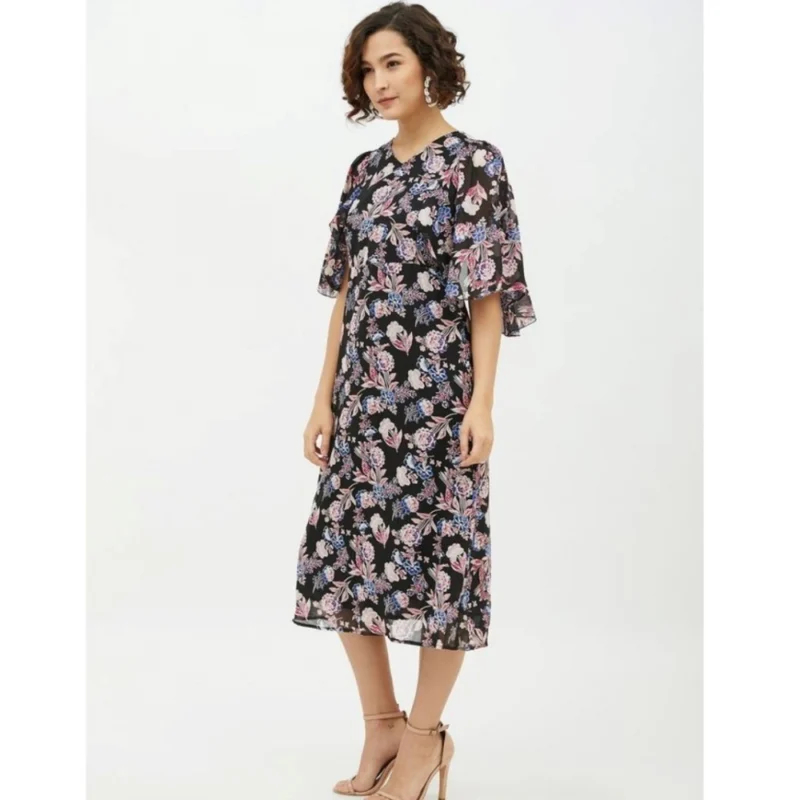 54038322902_dc0ff4110a_o_d-1000x1000-1.webp Generic Women's Polyester Chain Print Cap Sleeve Calf-length Dress (Multicolor)
