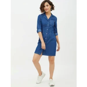 54039185561_ec8e1b198a_o_d-1000x1000-1.webp Generic Women's Denim Solid Long Sleeves Above Knee Dress (Blue)