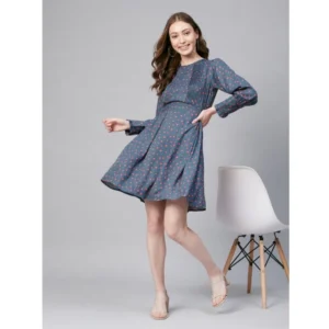 54039442828_e965935561_o_d-1000x1000-1.webp Generic Women's Polyester Polka Long Sleeves Above Knee Dress (Grey - Coral)