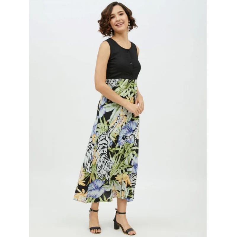 54039514844_ce4b742a55_o_d-1000x1000-1.webp Generic Women's Rayon Floral Sleeveless Calf-length Dress (Multicolor)