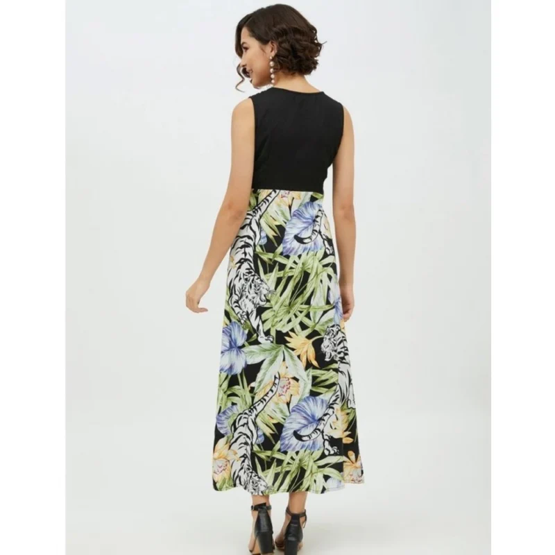54039514849_170204fedc_o_d-1000x1000-1.webp Generic Women's Rayon Floral Sleeveless Calf-length Dress (Multicolor)