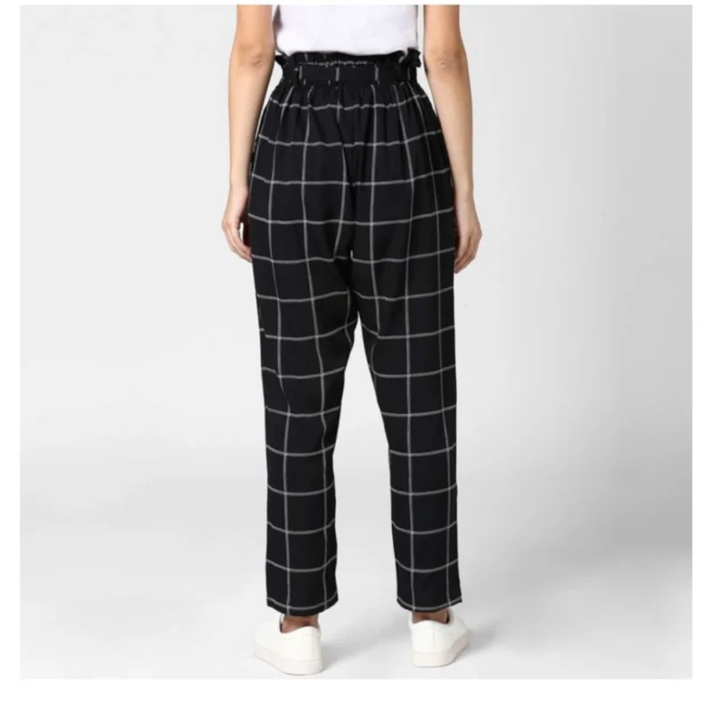 54039529544_ff9121036c_o_d-1000x1000-1.webp Generic Women's Polyester Checkered Elasticated Trousers (Black - White)