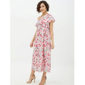 54039635370_6c78afc605_o_d-1000x1000-1.webp Generic Women's Polyester Floral One Shoulder Calf-length Dress (Multicolor)