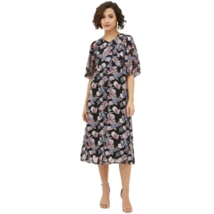 54040648152_c4e710bd1c_o_d-1000x1000-1.webp Generic Women's Polyester Chain Print Cap Sleeve Calf-length Dress (Multicolor)