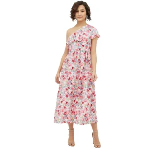54041513736_4f2e2428d8_o_d-1000x1000-1.webp Generic Women's Polyester Floral One Shoulder Calf-length Dress (Multicolor)