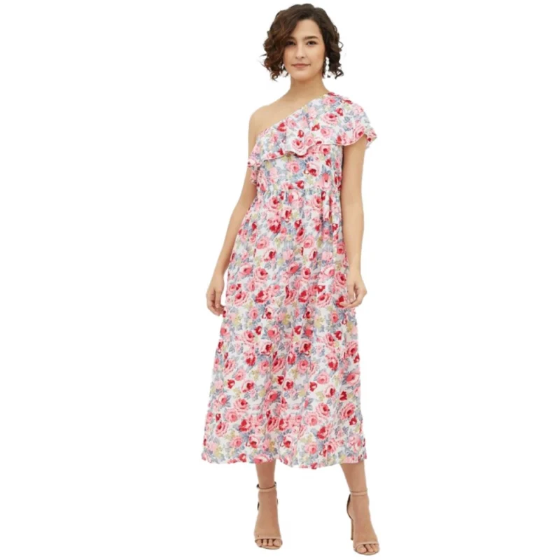 54041513736_4f2e2428d8_o_d-1000x1000-1.webp Generic Women's Polyester Floral One Shoulder Calf-length Dress (Multicolor)