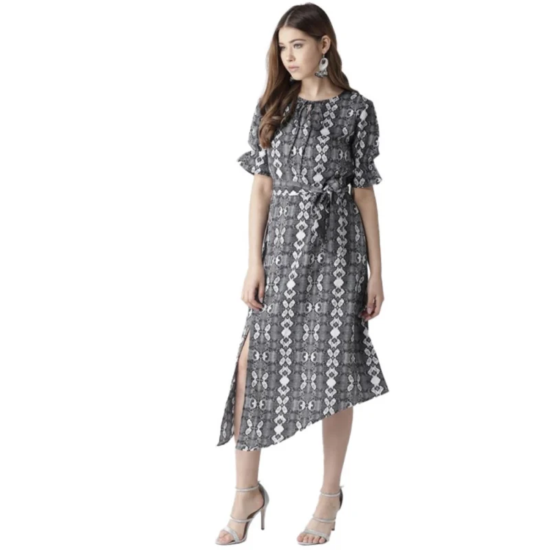 54041513991_edf335b03e_o_d-1000x1000-1.webp Generic Women's Polyester Animal Print Short Sleeve Knee-Length Dress (Black - White)