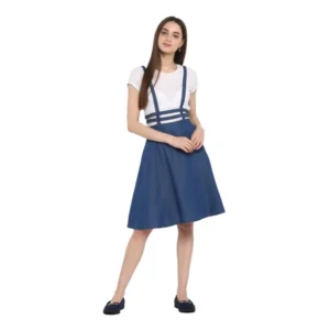 54041514046_1b0877a040_o_d-1000x1000-1.webp Generic Women's Denim Solid Shoulder Straps Below Knee Dress (Blue)