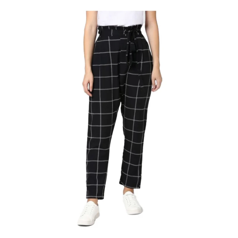 54041762983_7a6d320142_o_d-1000x1000-1.webp Generic Women's Polyester Checkered Elasticated Trousers (Black - White)