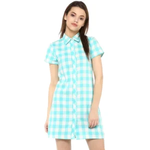 54041764048_05a17100b4_o_d-1000x1000-1.webp Generic Women's Rayon Checkered Short Sleeve Above Knee Dress (SkuBlue - White)
