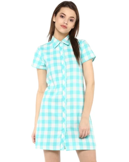54041764048_05a17100b4_o_d-1000x1000-1.webp Generic Women's Rayon Checkered Short Sleeve Above Knee Dress (SkuBlue - White)