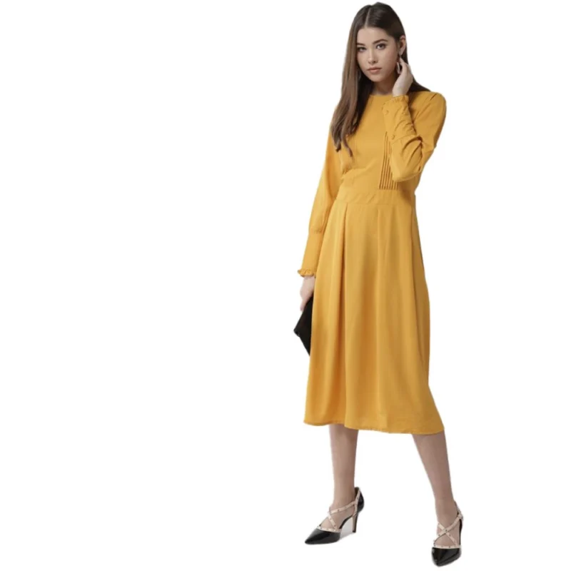 54041836194_59af79c9a3_o_d-1000x1000-1.webp Generic Women's Polyester Pintuck Long Sleeves Below Knee Dress (Yellow)