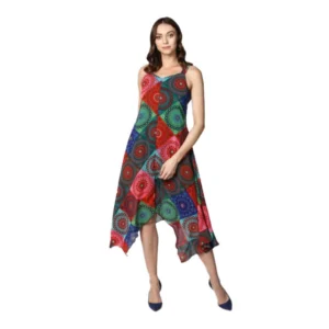 54041836239_880f75b728_o_d-1000x1000-1.webp Generic Women's Polyester Asymmetrical Shoulder Straps Knee-Length Dress (Multicolor)