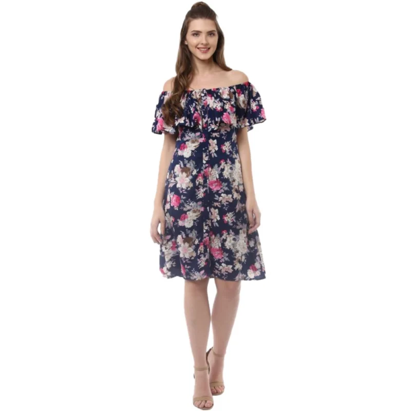 54041836369_fbe48a342b_o_d-1000x1000-1.webp Generic Women's Polyester Crepe Floral Half Sleeve Above Knee Dress (Navy Blue)