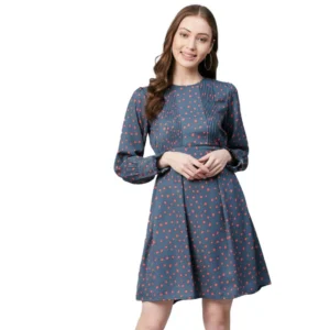 54041959380_0a58bc8d27_o_d-1000x1000-1.webp Generic Women's Polyester Polka Long Sleeves Above Knee Dress (Grey - Coral)
